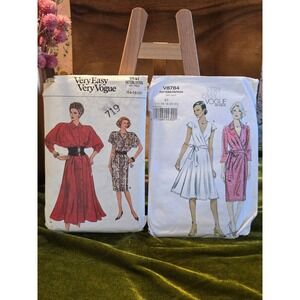 Very Easy Vogue Patterns 9647 & V8784 Misses Dresses Sewing Patterns Sizes 14-22